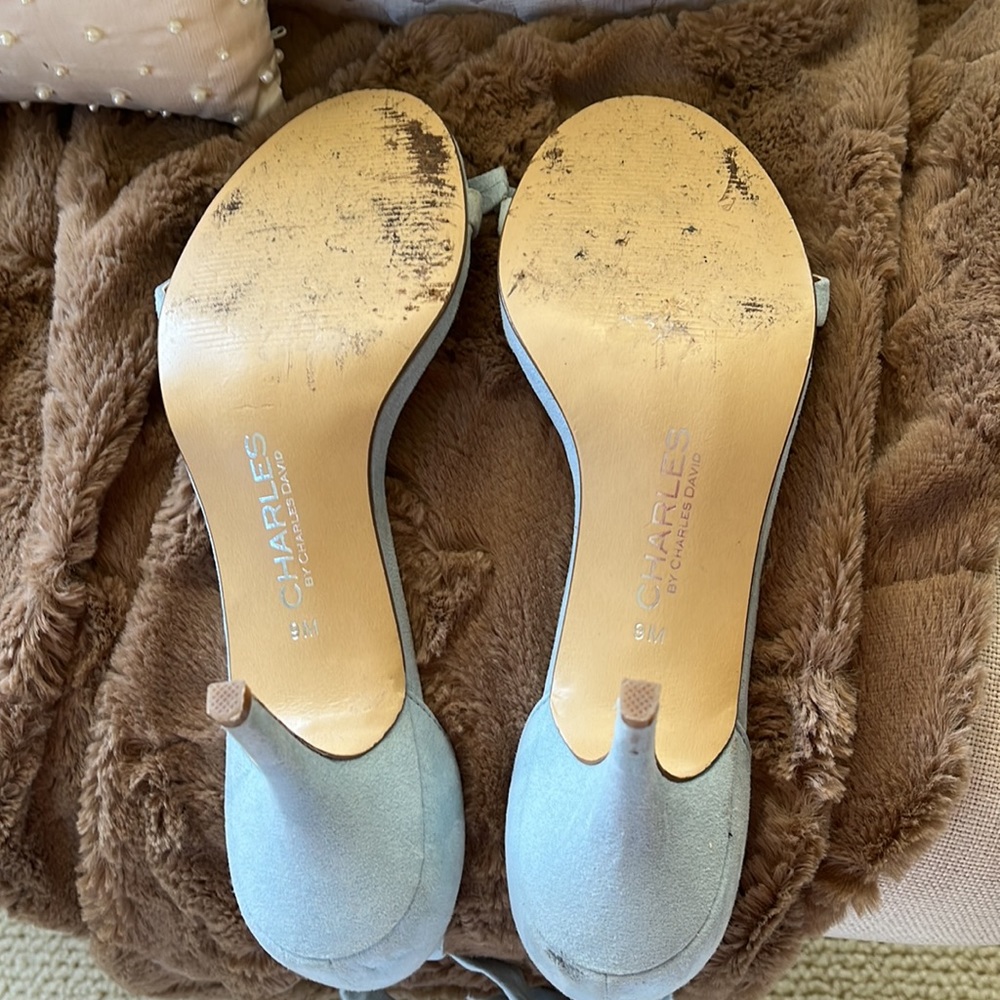 Goth rite light blue suede Charles David - Picture 4 of 5